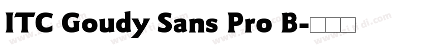ITC Goudy Sans Pro B字体转换